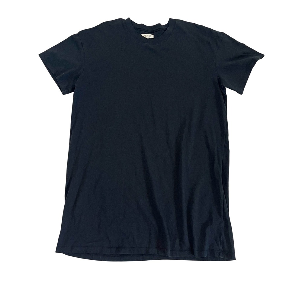 Madewell Womens XL Black Cotton Short Sleeve Crewneck T-Shirt Relaxed Fit Tee